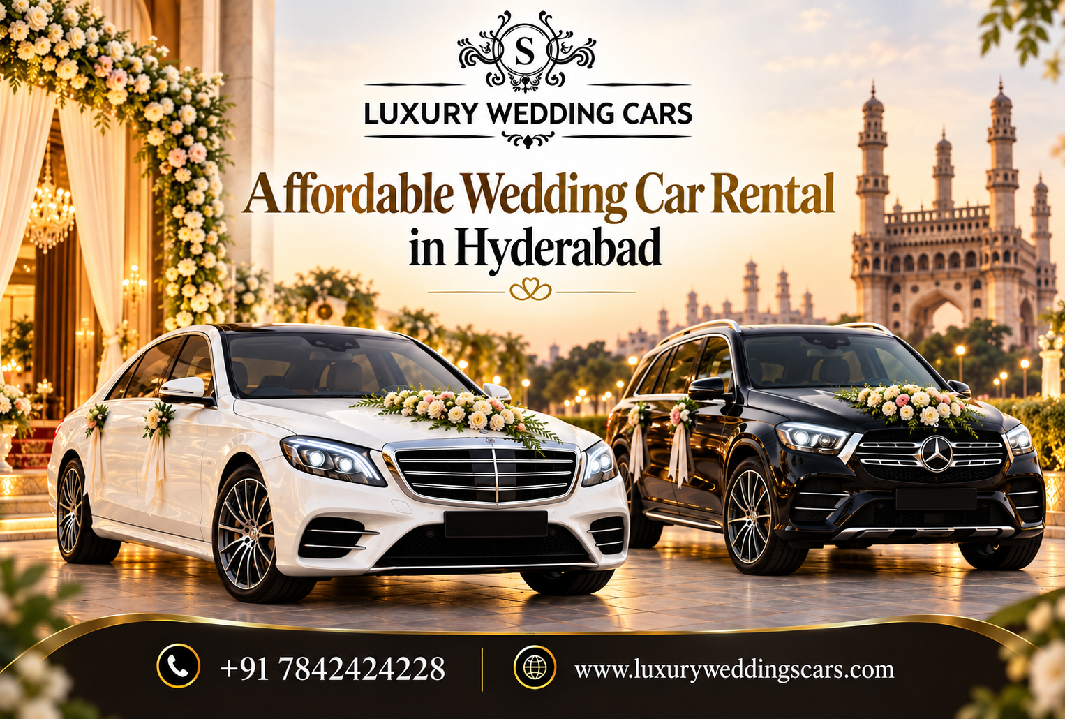 Affordable Wedding Car Rental in Hyderabad with Luxury Wedding Cars
