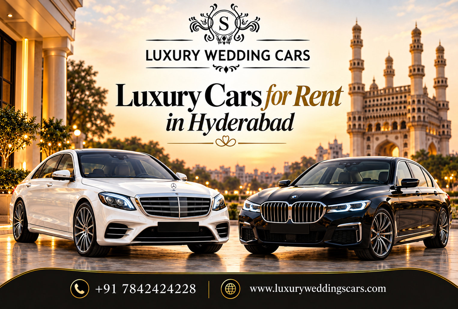 Luxury Cars for Rent in Hyderabad for weddings and special occasions