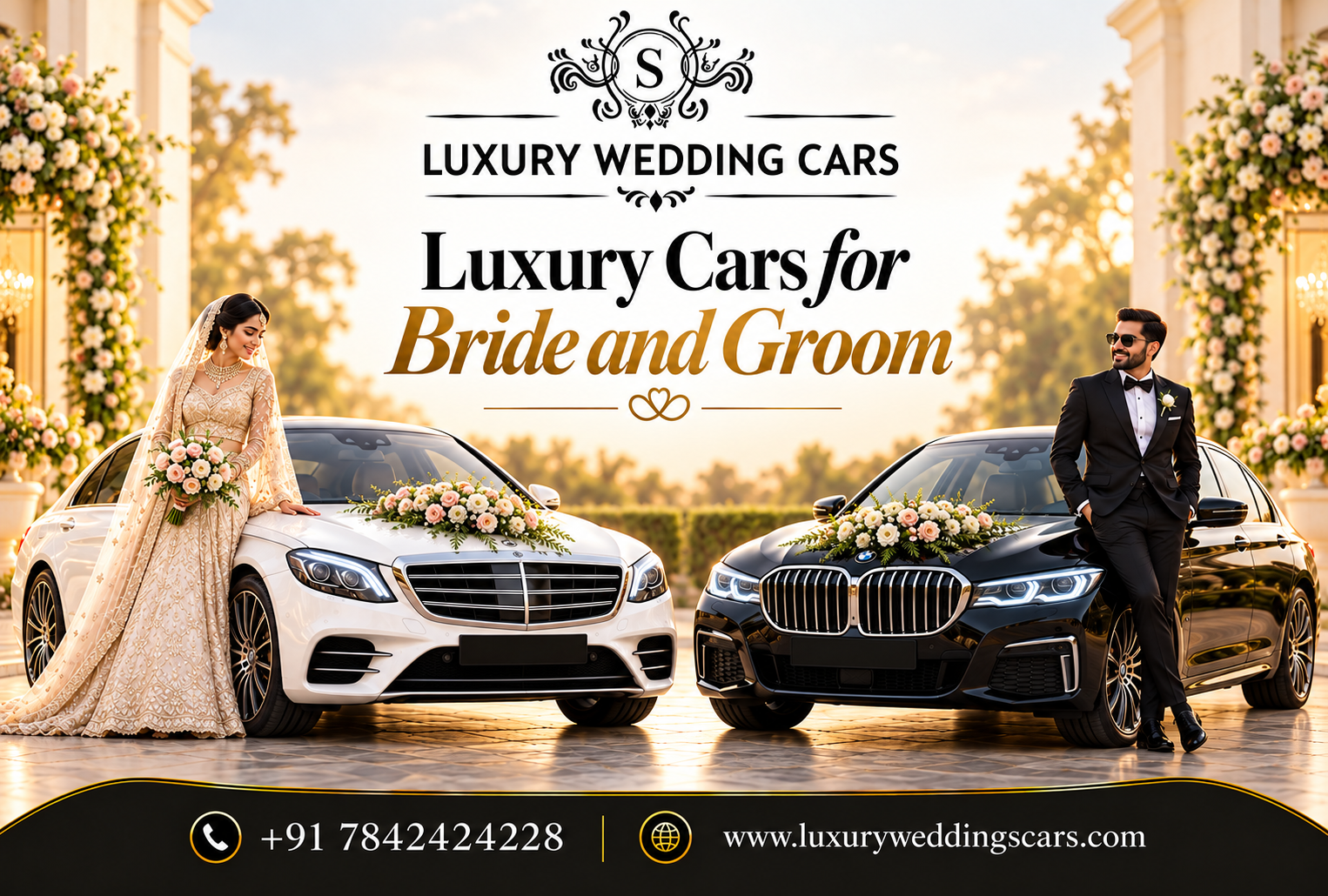 Luxury Cars for Bride and Groom Entry in Hyderabad for Wedding