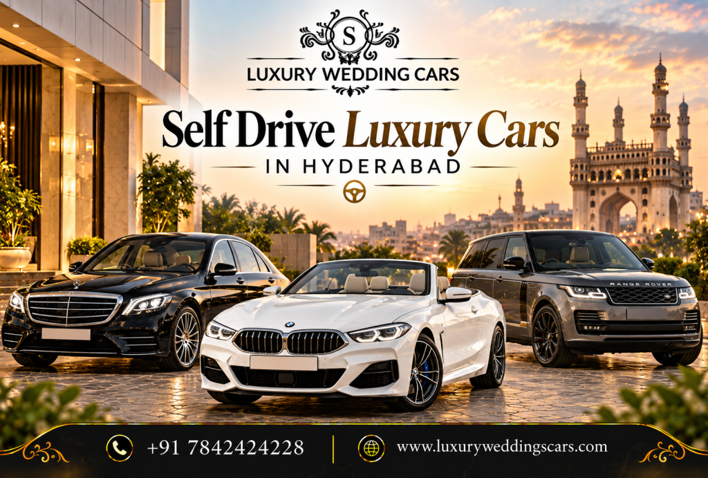 Current image: Self Drive Luxury Cars in Hyderabad for weddings, birthdays, anniversaries, and special occasions